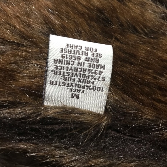 Fever 2 Way Reversible Faux Fur Faux Suede Vest Teddy Bear Brown Sz Med NEW - Picture 13 of 13